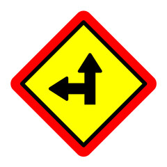 Vector Design Side Road Left Icon Style