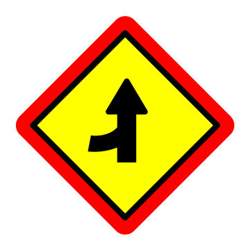 Vector Design Merging Road Icon Style