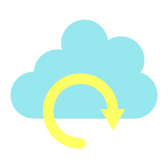 Vector Design Cloud Backup Icon Style