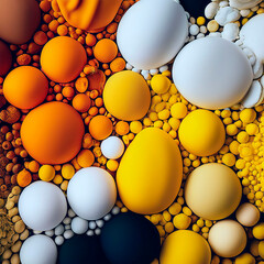 abstract background made of glossy spheres