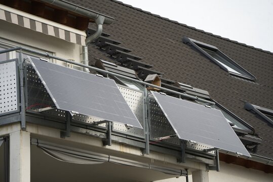 Balcony power plant on a terrace on the upper floor