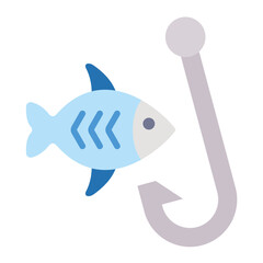 Vector Design Fish Hook Icon Style