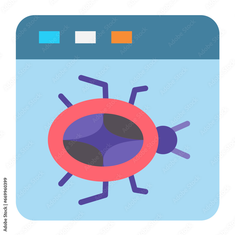 Wall mural vector design website bug icon style
