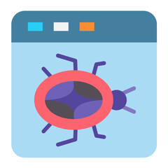 Vector Design Website Bug Icon Style