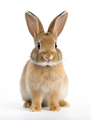 Fototapeta premium Rabbit Studio Shot Isolated on Clear White Background, Generative AI