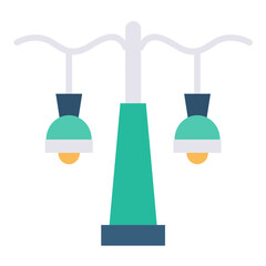 Street Lamp Icon Style