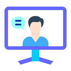 Online Lecture Icon Style