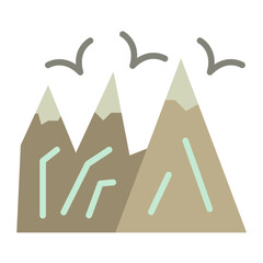 Mountains Icon Style