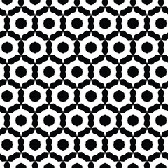 black and white polygons doodle seamless pattern