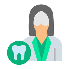 Female Dentist Icon Style