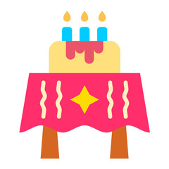 Birthday Table Icon Style