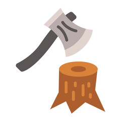 Deforestation Icon Style