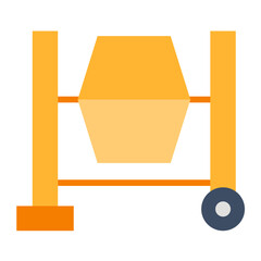 Concerete Mixer Icon Style