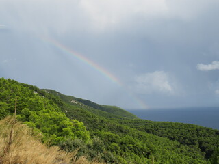Regenbogen über Korcula
