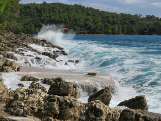 starker Wellengang an der Adria