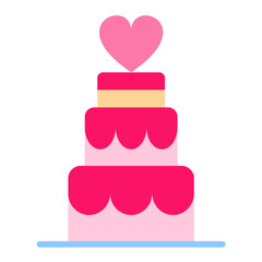 Wedding Cake Icon Style
