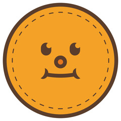 round shape cartoon face icon