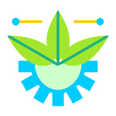 Green Technology Icon Style