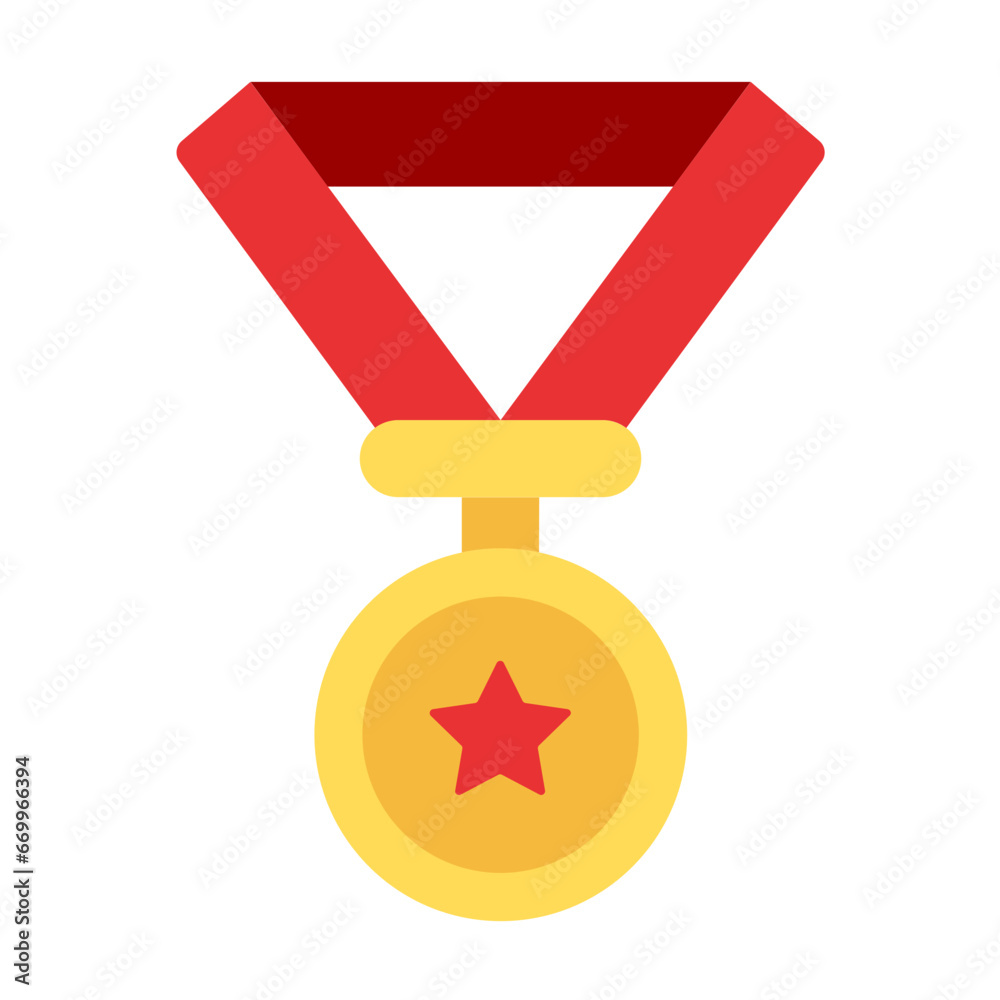 Sticker medal icon style