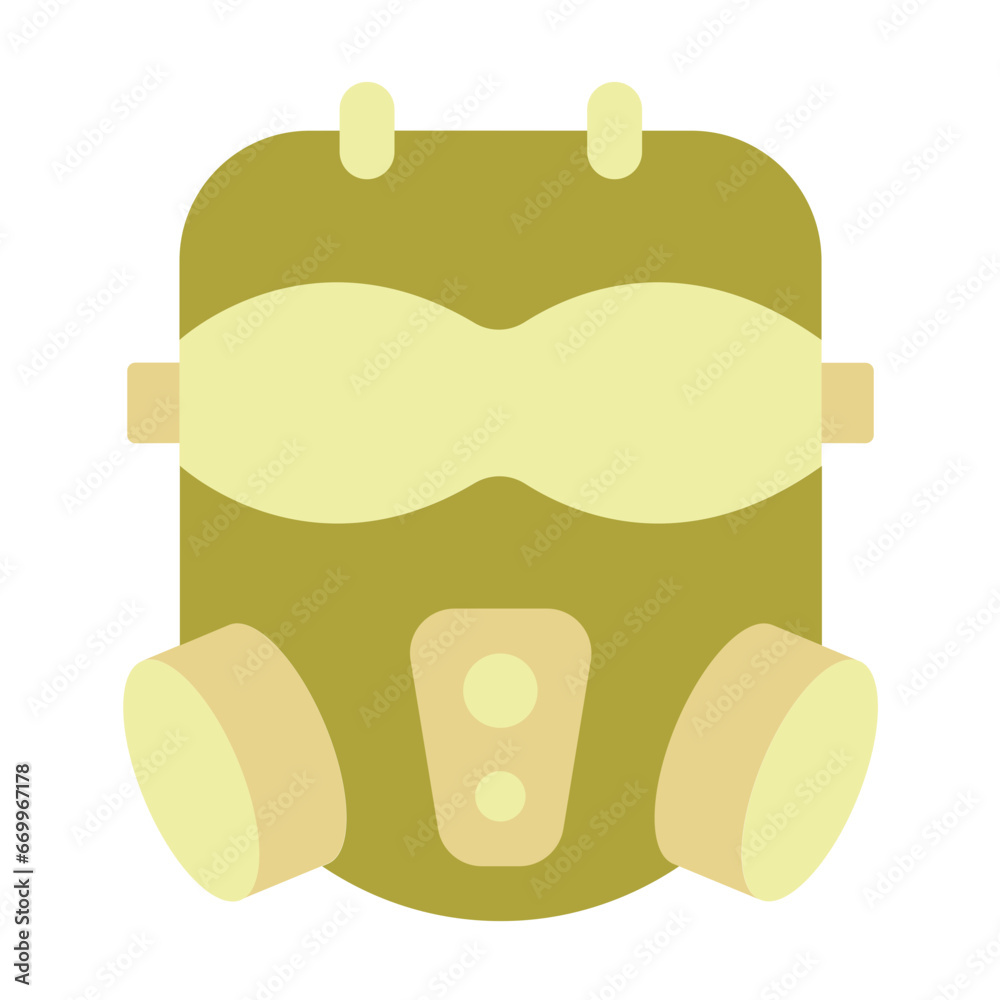 Poster army mask icon style