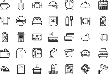 Hostel Vector Flat Icons Pack	