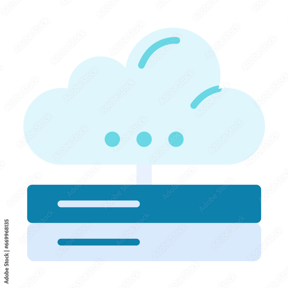 Poster Cloud Storage Icon Style