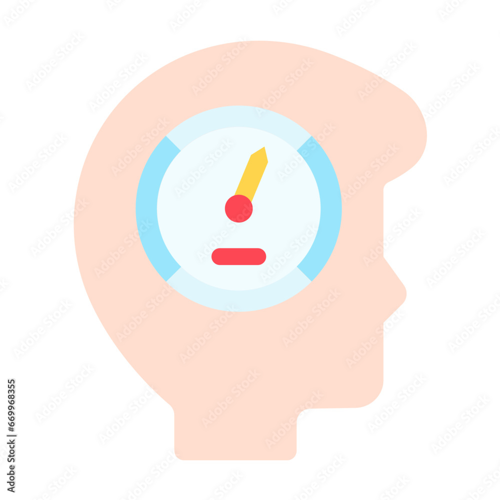 Sticker mental control icon style