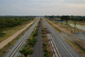 The railroad tracks stretched as far as the city looked out into the countryside. It is considered a development of the modern era.