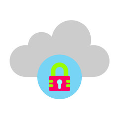 Cloud Locked Icon Style