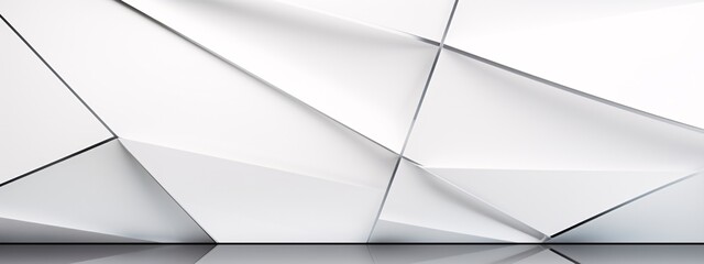 a white background with light-colored triangles modernist clean lines white and gray minimalist images transparent edge definition unpredictable lines recursive shapes dramatic diagonals