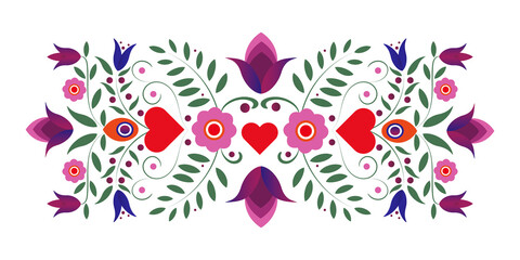 Floral decorative tree of life symbolizing love, family, coziness, family. For printing, for decoration, for the interior, printing on fabric, postcards, greetings, for background