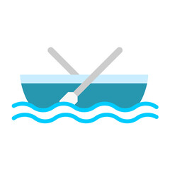 Rowing Boat Icon Style - obrazy, fototapety, plakaty