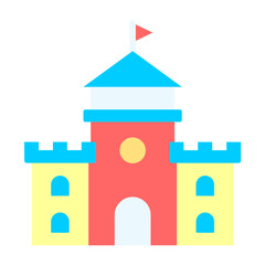 Fototapeta premium Castle Icon Style