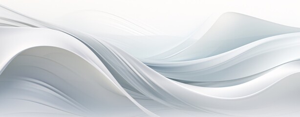 an abstract white background with a wavy design, soft tonal shifts, flowing fabrics, shiny/glossy, abstract minimalism appreciator, transparent layers,