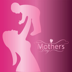 Happy Mother's Day. banner, Greeting card, poster