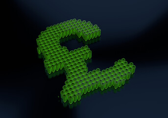 Battery composed of new energy future technology pound symbol