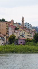 Fototapeta na wymiar Ventimiglia Alta old town in Liguria in Italy, in the month of June