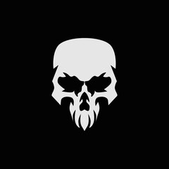 Cool skull logo. Skull vector illustration.