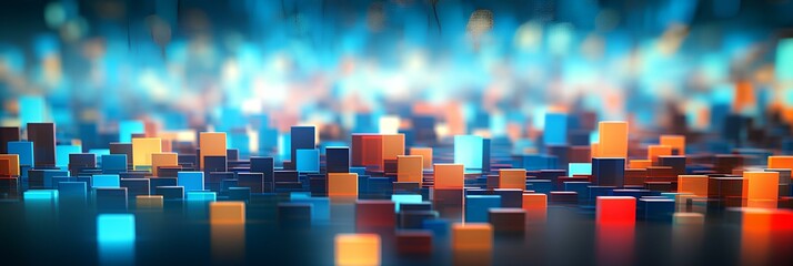 small business artificial intelligence abstract background. banner of colorful, lively design. generative AI