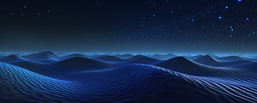 technology background seamless abstract wave kinetic pointillism dark navy and blue cosmic landscape image abstract minimalism appreciator neon grids distorted perspective