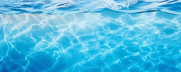 Obraz premium Fresh blue water background texture Generative AI