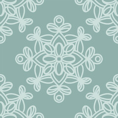 Seamless pattern with mandala ornament. The print is well suited for textiles, wallpaper and packaging.
