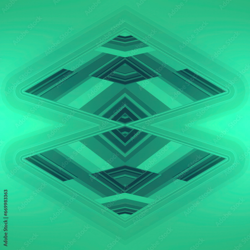 Poster 3d rendering abstract pattern. Digital art illustration. Creative design background