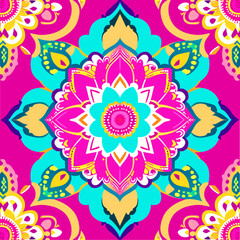 Seamless pattern with mandalas. Vector illustration for your design