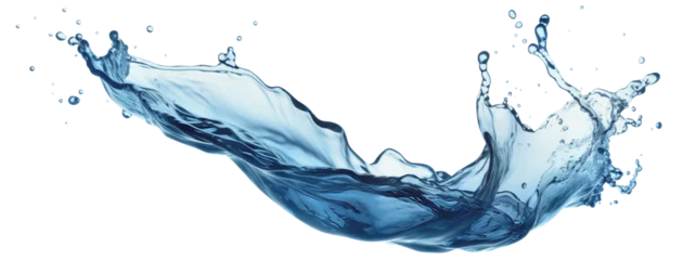 Fotobehang Blue water swirl splash cut out © Yeti Studio