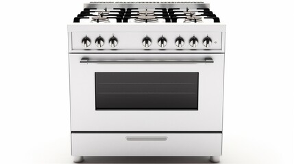gas stove isolated on white background  generated by AI - obrazy, fototapety, plakaty