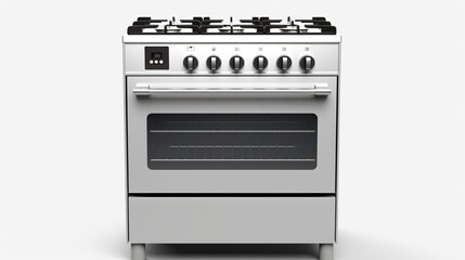 gas stove isolated on white background  generated by AI