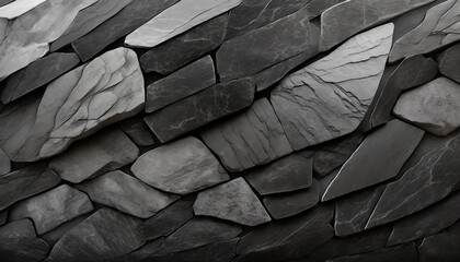 ai generated ai generative black grey brock rock marble stone wall decoration background graphic art