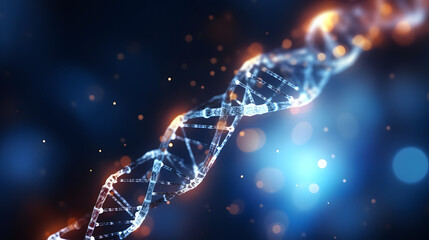 Abstract genetics information DNA helix. Genetic code DNA molecule structure. Genetic engineering and gene manipulation concept