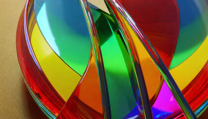 colorful glass 3d object abstract wallpaper backgrou